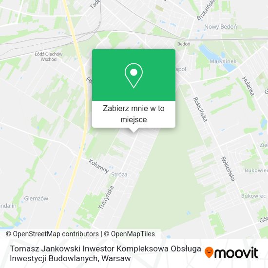 Mapa Tomasz Jankowski Inwestor Kompleksowa Obsługa Inwestycji Budowlanych