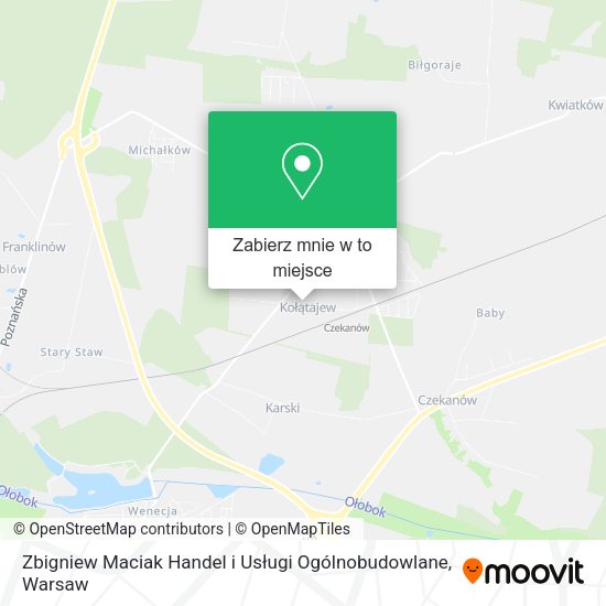 Mapa Zbigniew Maciak Handel i Usługi Ogólnobudowlane