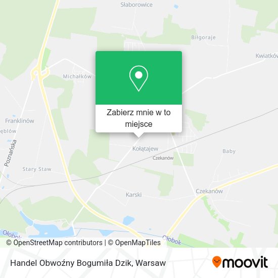 Mapa Handel Obwoźny Bogumiła Dzik