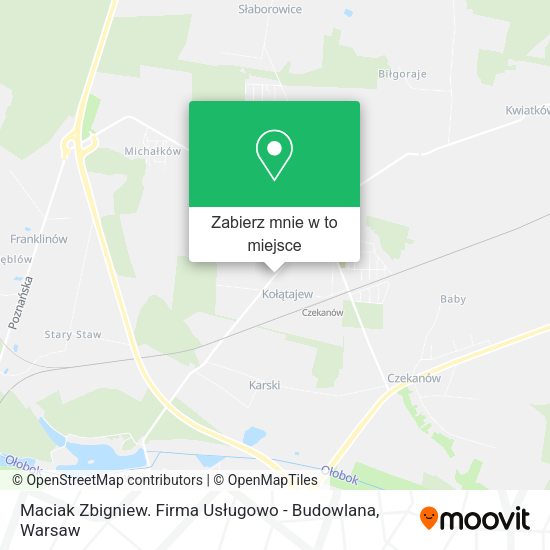 Mapa Maciak Zbigniew. Firma Usługowo - Budowlana