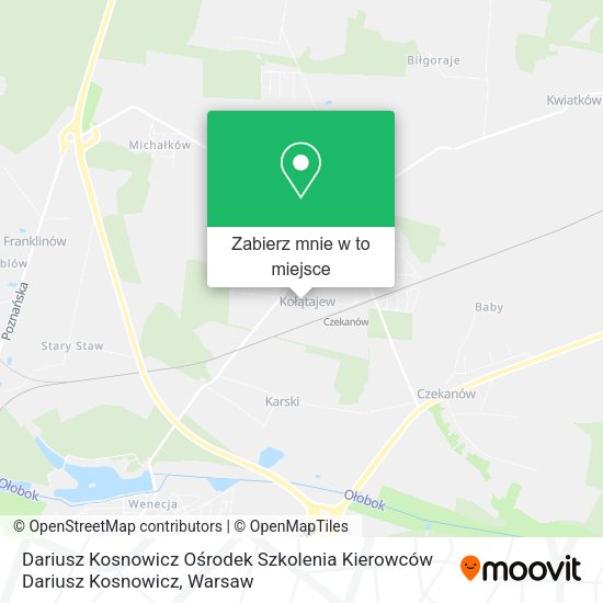 Mapa Dariusz Kosnowicz Ośrodek Szkolenia Kierowców Dariusz Kosnowicz