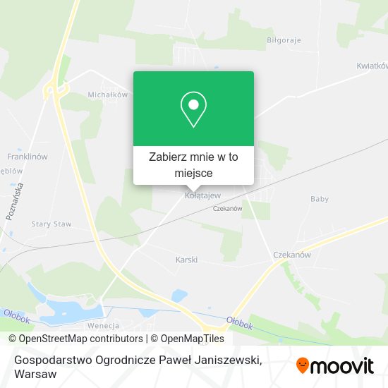 Mapa Gospodarstwo Ogrodnicze Paweł Janiszewski