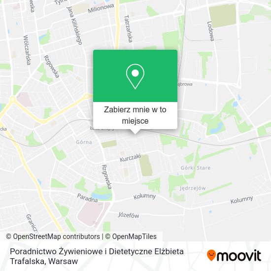 Mapa Poradnictwo Żywieniowe i Dietetyczne Elżbieta Trafalska