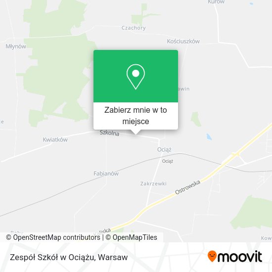 Mapa Zespół Szkół w Ociążu