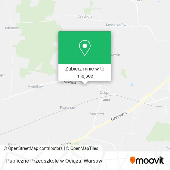 Mapa Publiczne Przedszkole w Ociążu