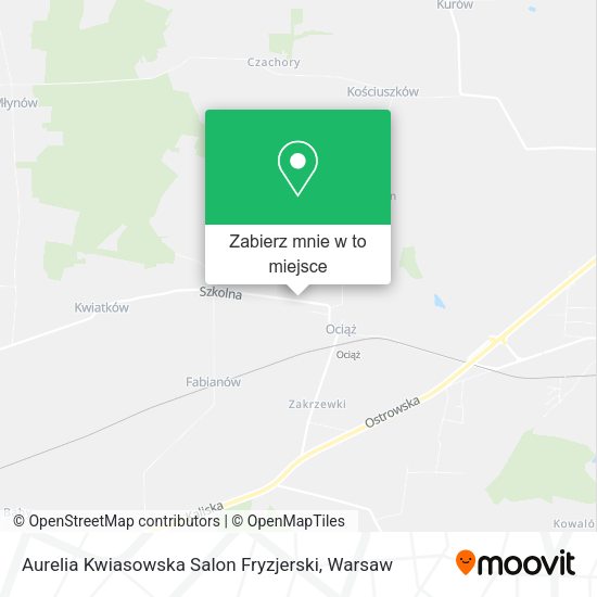 Mapa Aurelia Kwiasowska Salon Fryzjerski