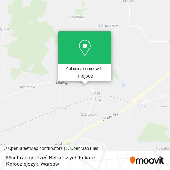 Mapa Montaż Ogrodzeń Betonowych Łukasz Kołodziejczyk