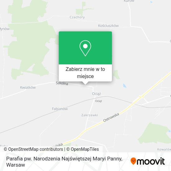 Mapa Parafia pw. Narodzenia Najświętszej Maryi Panny