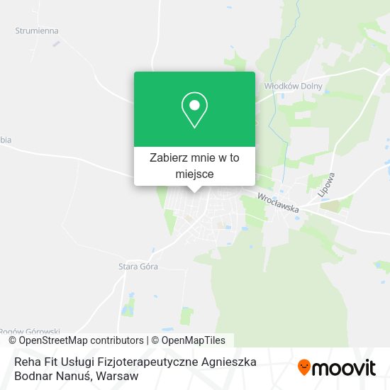 Mapa Reha Fit Usługi Fizjoterapeutyczne Agnieszka Bodnar Nanuś