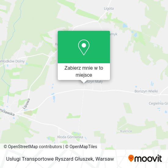 Mapa Usługi Transportowe Ryszard Głuszek