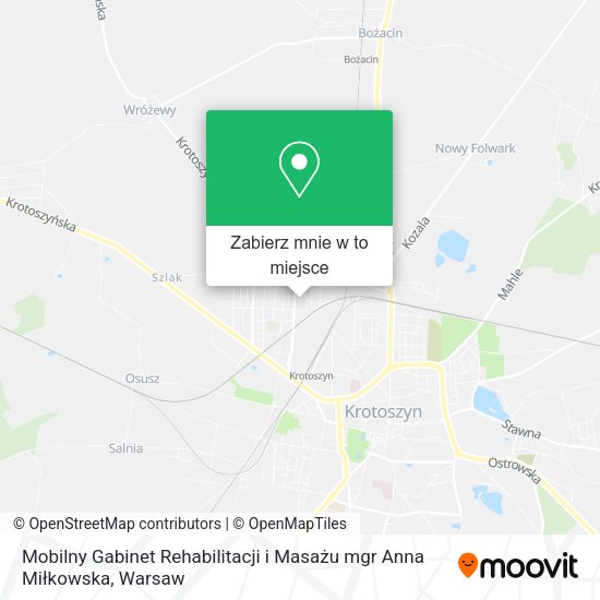 Mapa Mobilny Gabinet Rehabilitacji i Masażu mgr Anna Miłkowska