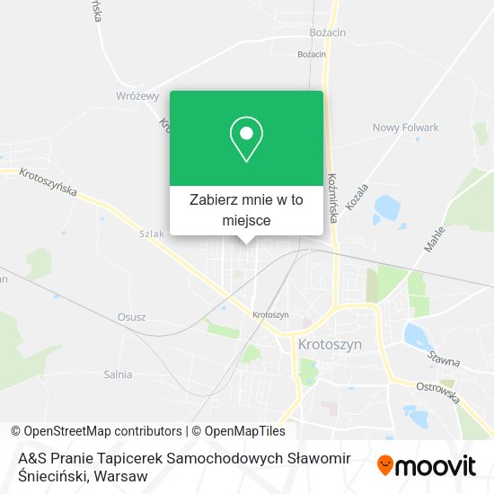 Mapa A&S Pranie Tapicerek Samochodowych Sławomir Śnieciński