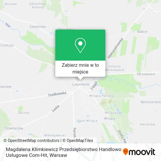 Mapa Magdalena Klimkiewicz Przedsiębiorstwo Handlowo Usługowe Com-Hit