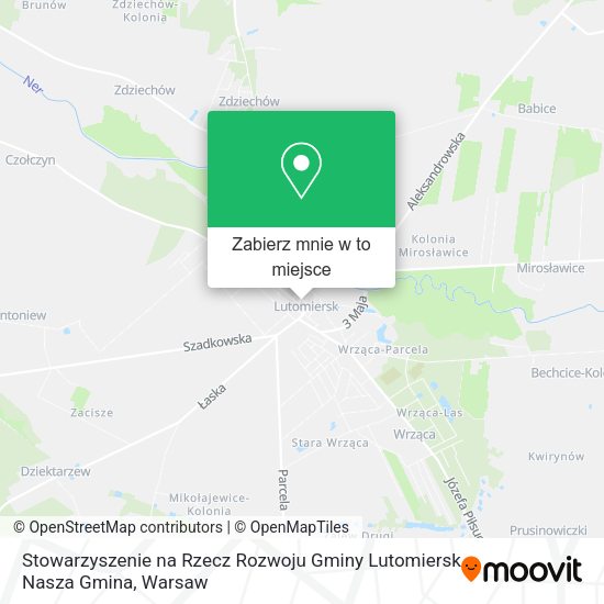 Mapa Stowarzyszenie na Rzecz Rozwoju Gminy Lutomiersk Nasza Gmina