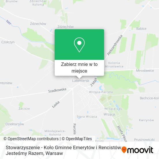 Mapa Stowarzyszenie - Koło Gminne Emerytów i Rencistów Jesteśmy Razem