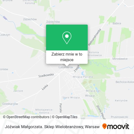 Mapa Jóźwiak Małgorzata. Sklep Wielobranżowy