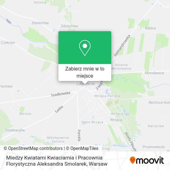 Mapa Miedzy Kwiatami Kwiaciarnia i Pracownia Florystyczna Aleksandra Smolarek