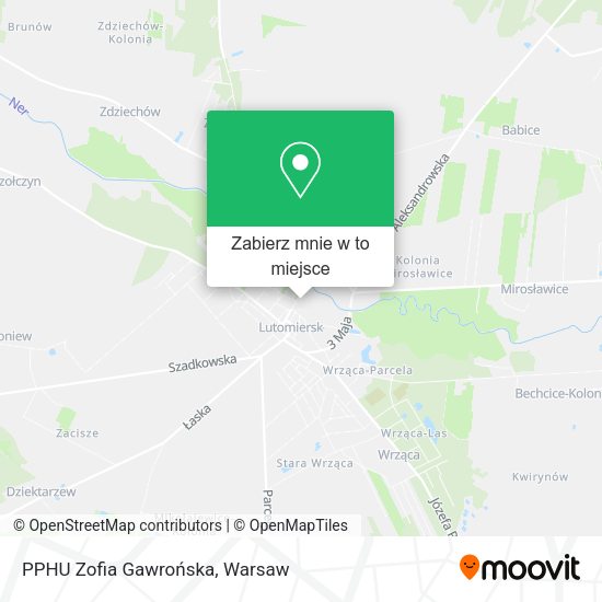 Mapa PPHU Zofia Gawrońska