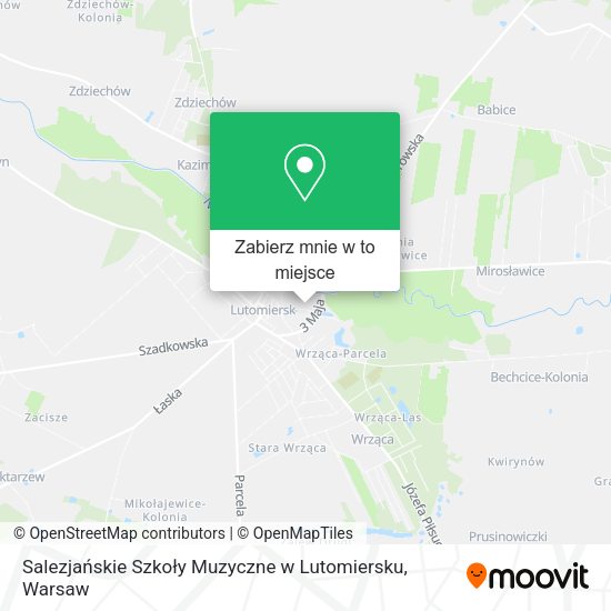 Mapa Salezjańskie Szkoły Muzyczne w Lutomiersku