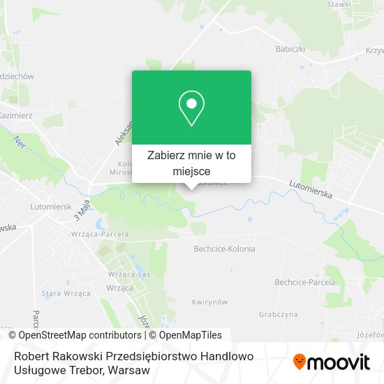 Mapa Robert Rakowski Przedsiębiorstwo Handlowo Usługowe Trebor