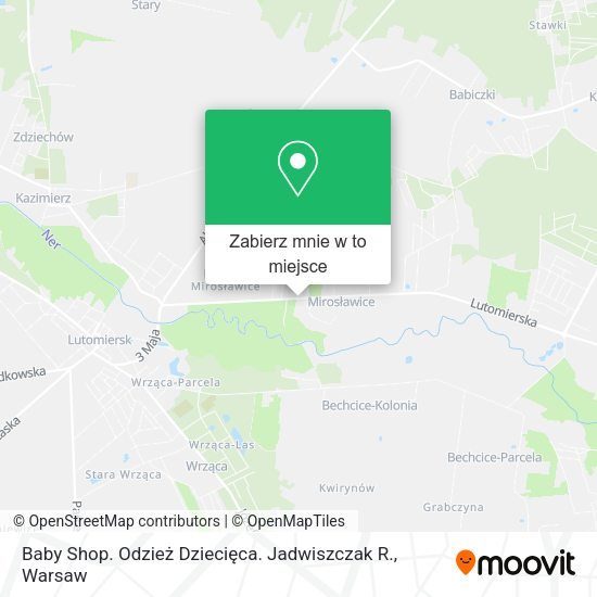 Mapa Baby Shop. Odzież Dziecięca. Jadwiszczak R.