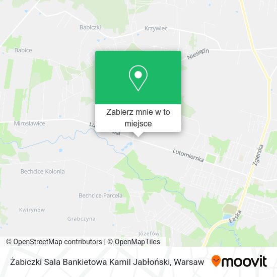 Mapa Żabiczki Sala Bankietowa Kamil Jabłoński