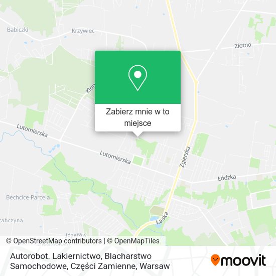 Mapa Autorobot. Lakiernictwo, Blacharstwo Samochodowe, Części Zamienne