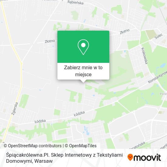 Mapa Śpiącakrólewna.Pl. Sklep Internetowy z Tekstyliami Domowymi