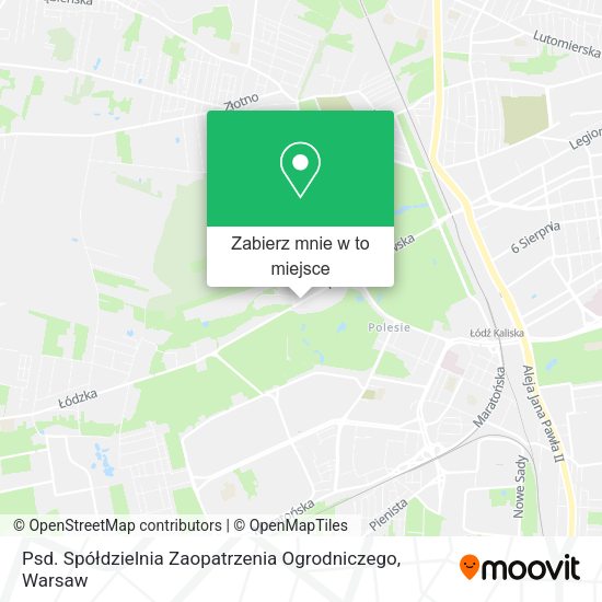 Mapa Psd. Spółdzielnia Zaopatrzenia Ogrodniczego