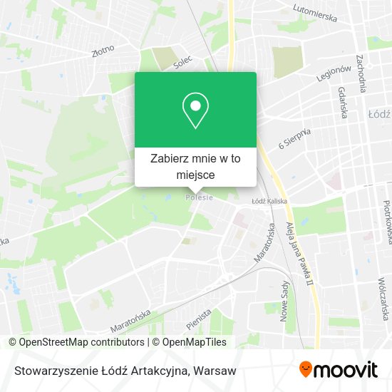 Mapa Stowarzyszenie Łódź Artakcyjna