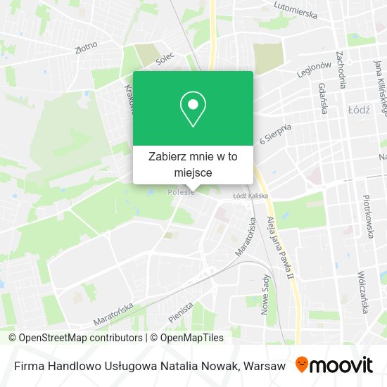 Mapa Firma Handlowo Usługowa Natalia Nowak