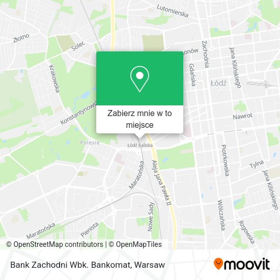 Mapa Bank Zachodni Wbk. Bankomat