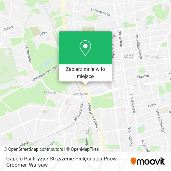 Mapa Gapcio Psi Fryzjer Strzyżenie Pielęgnacja Psów Groomer