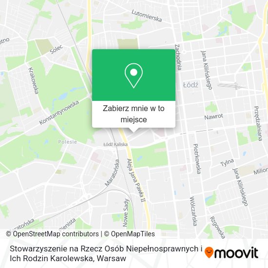 Mapa Stowarzyszenie na Rzecz Osób Niepełnosprawnych i Ich Rodzin Karolewska