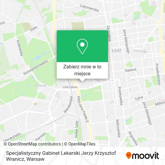 Mapa Specjalistyczny Gabinet Lekarski Jerzy Krzysztof Wranicz