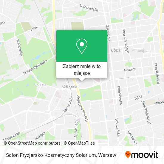 Mapa Salon Fryzjersko-Kosmetyczny Solarium