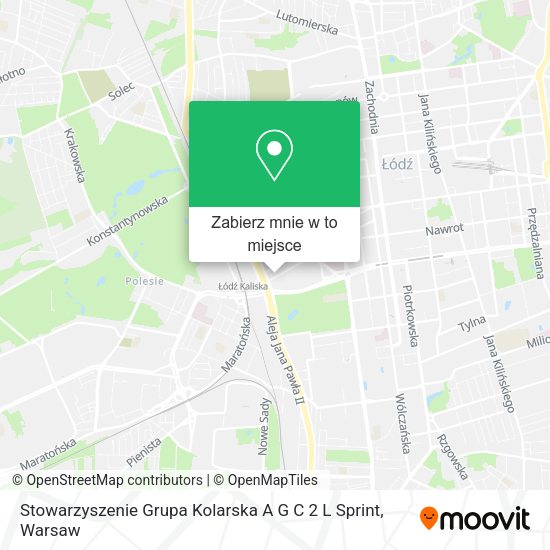 Mapa Stowarzyszenie Grupa Kolarska A G C 2 L Sprint