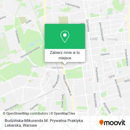 Mapa Budzińska-Mikurenda M. Prywatna Praktyka Lekarska