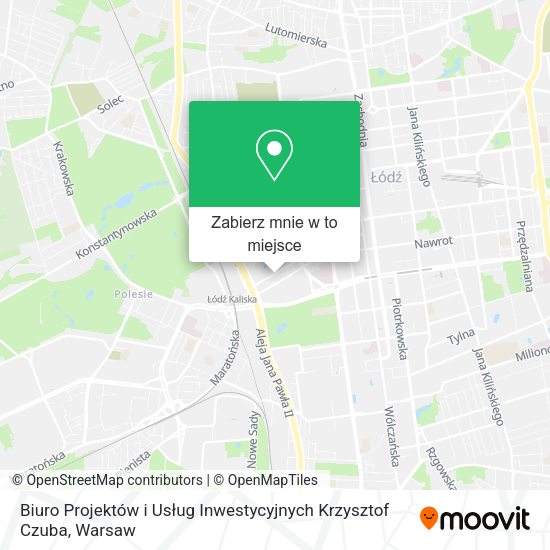 Mapa Biuro Projektów i Usług Inwestycyjnych Krzysztof Czuba