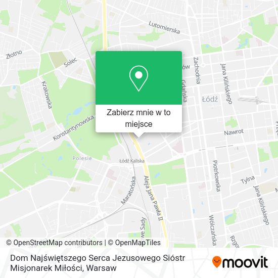 Mapa Dom Najświętszego Serca Jezusowego Sióstr Misjonarek Miłości