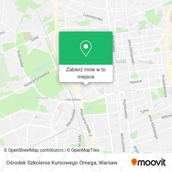 Mapa Ośrodek Szkolenia Kursowego Omega