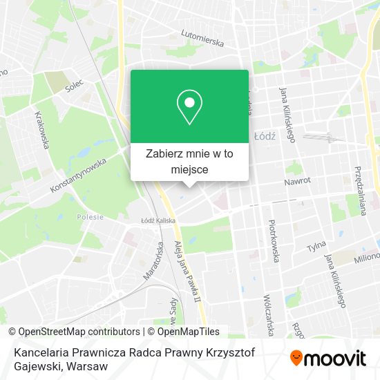 Mapa Kancelaria Prawnicza Radca Prawny Krzysztof Gajewski