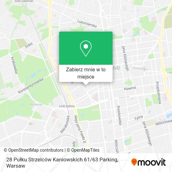 Mapa 28 Pułku Strzelców Kaniowskich 61 / 63 Parking