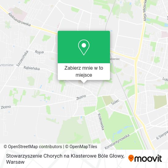 Mapa Stowarzyszenie Chorych na Klasterowe Bóle Głowy