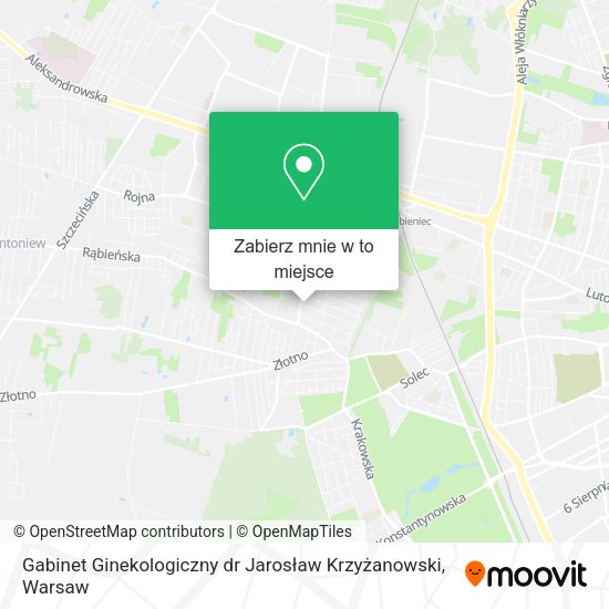 Mapa Gabinet Ginekologiczny dr Jarosław Krzyżanowski