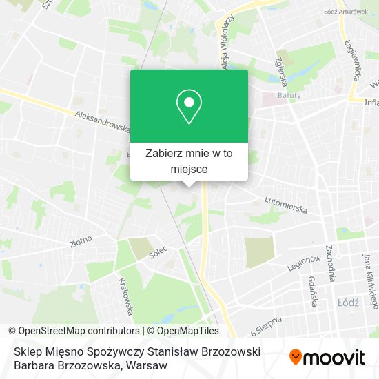 Mapa Sklep Mięsno Spożywczy Stanisław Brzozowski Barbara Brzozowska