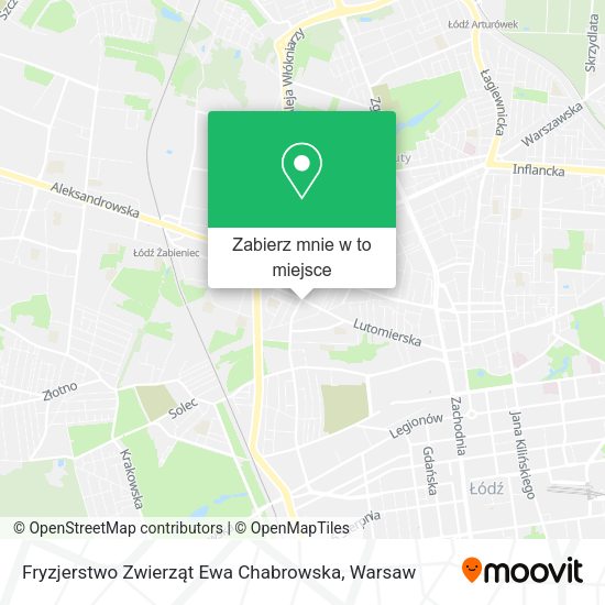 Mapa Fryzjerstwo Zwierząt Ewa Chabrowska