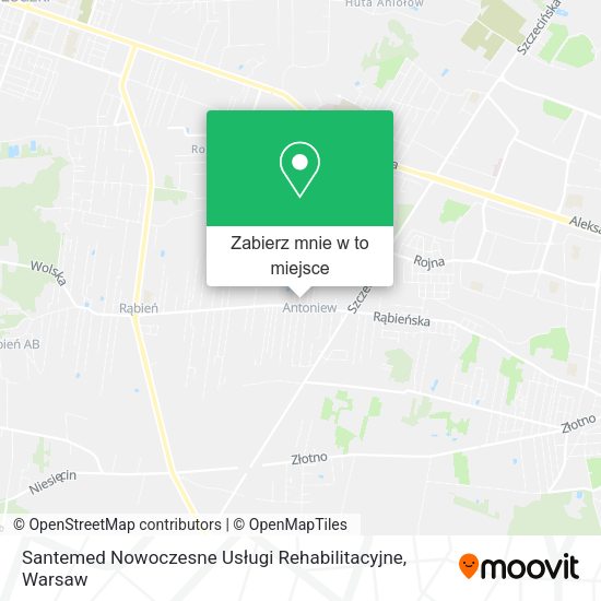 Mapa Santemed Nowoczesne Usługi Rehabilitacyjne