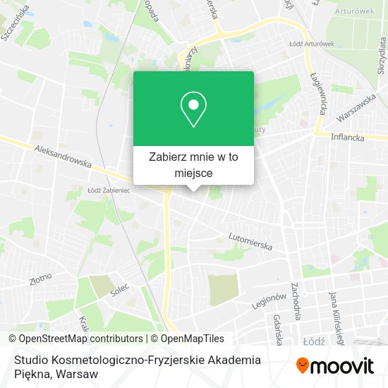 Mapa Studio Kosmetologiczno-Fryzjerskie Akademia Piękna