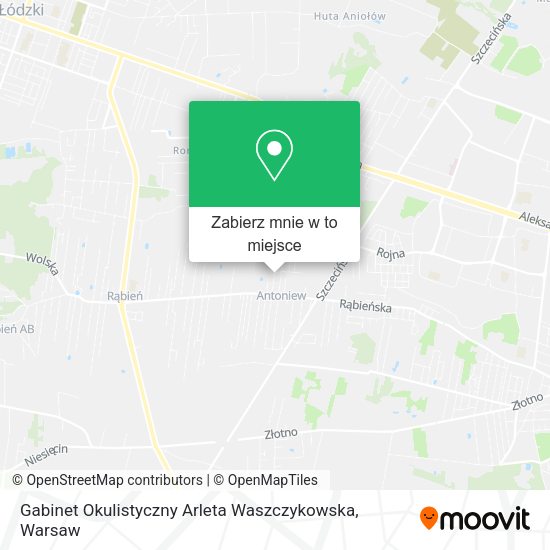 Mapa Gabinet Okulistyczny Arleta Waszczykowska